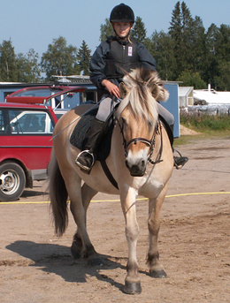 Hanna och Bellman på väg ut i skogen